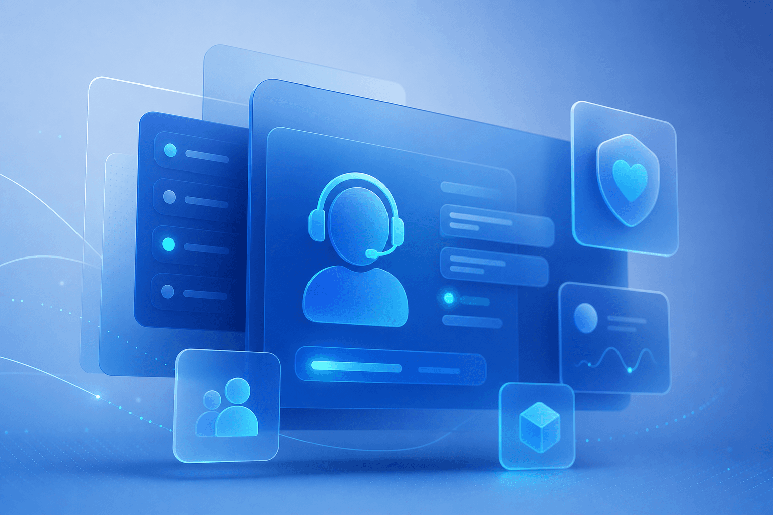 Abstract Sirr-blue workspace showing career support and progress insights